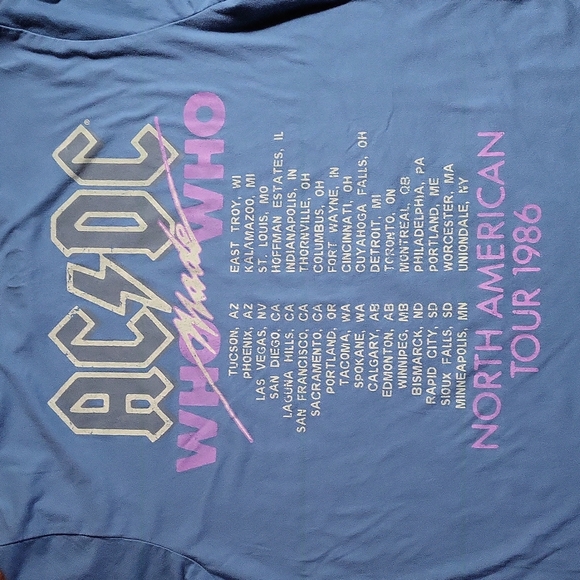 Vintage 1986 ACDC Who Made Who Tour Tee - Picture 5 of 5